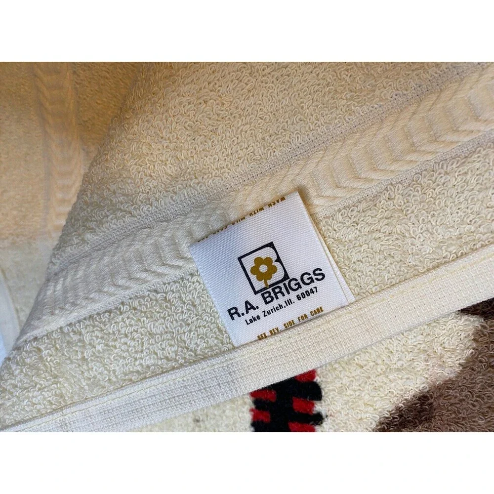 Vintage R. A. Briggs Bear Bath Towel Cotton NWOT
